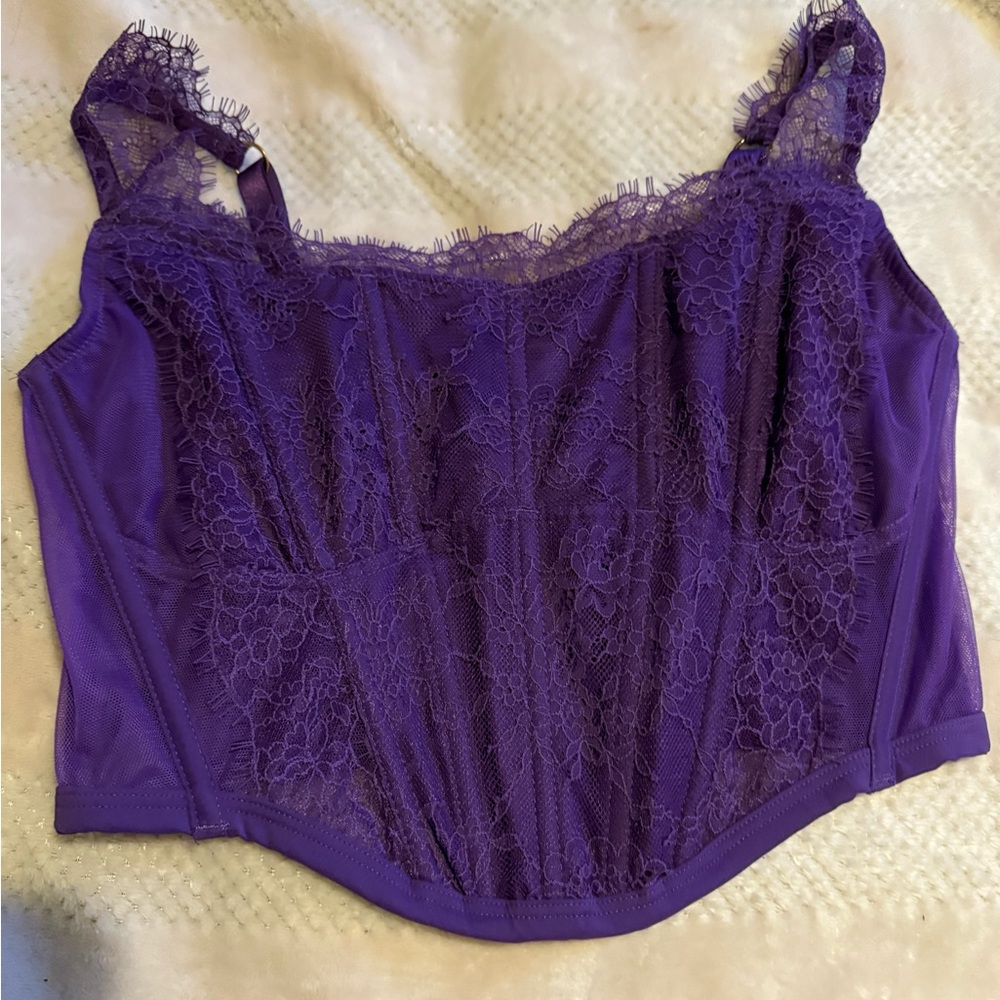 Victoria's Secret Purple Lace Bustier - Picture 2 of 6